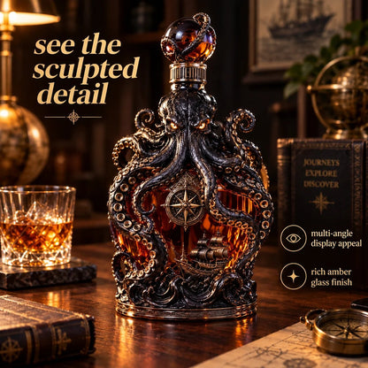 🥃Dark Abyss Kraken Decanter – Sculpted Collector Bottle for Home Bar & Gifting
