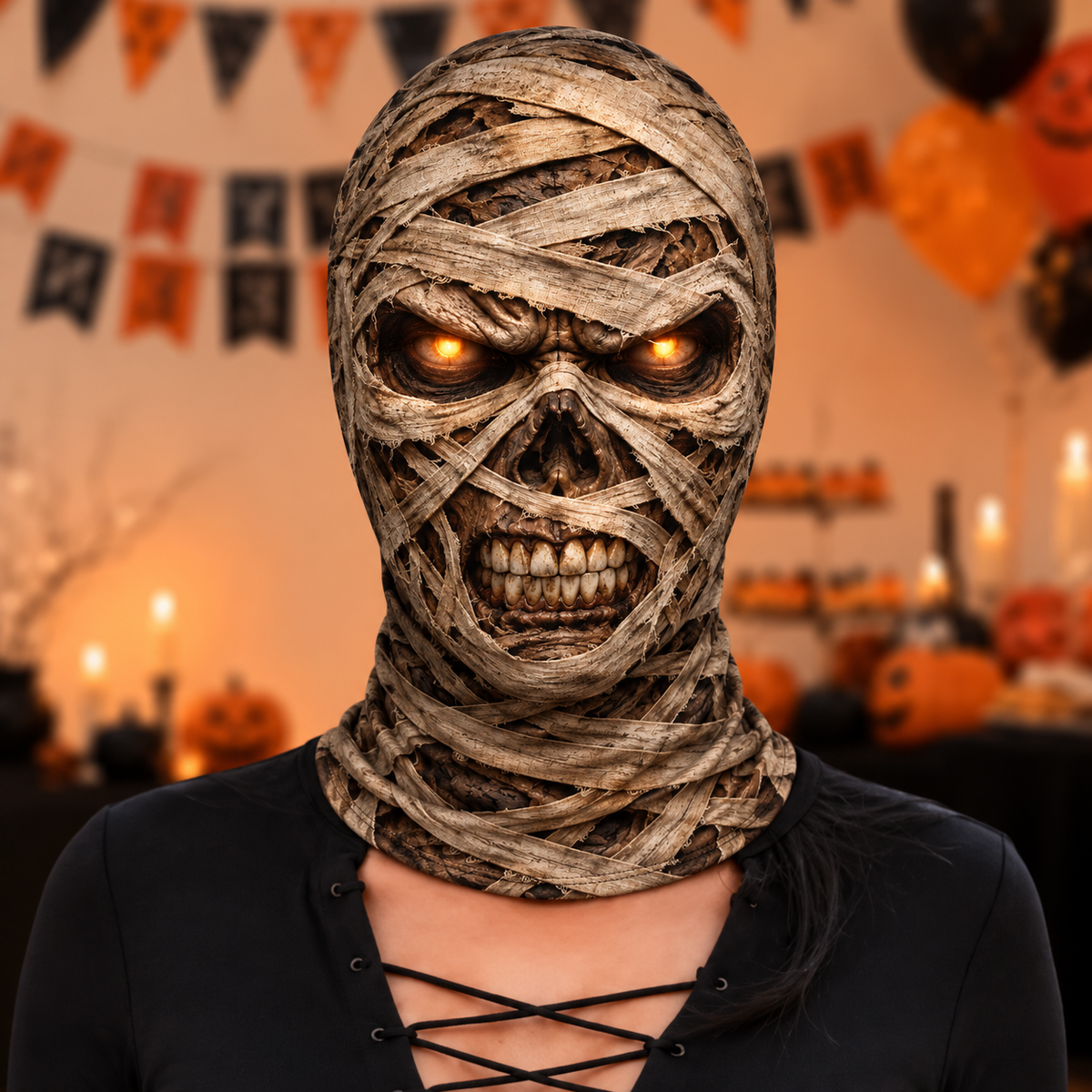 🎃Faux 3D Halloween Balaclava-👻3D Effect, Soft & Breathable