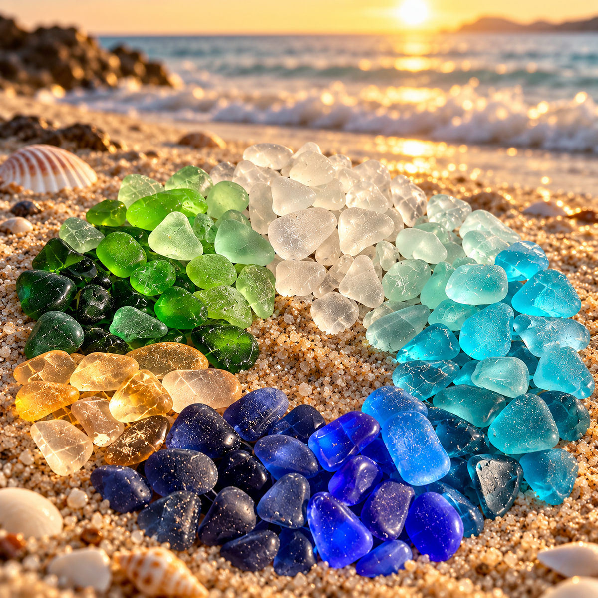 🎄Sea Glass Advent Calendar-🌊Shaped by Sea Nature & Crafted by Hand