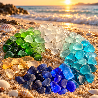 🎄Sea Glass Advent Calendar-🌊Shaped by Sea Nature & Crafted by Hand