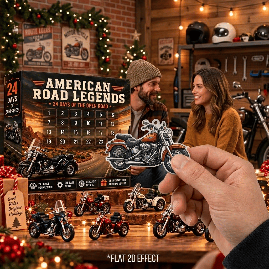 24-Day Motorcycle Advent Calendar | Premium Biker Holiday Gift 2D