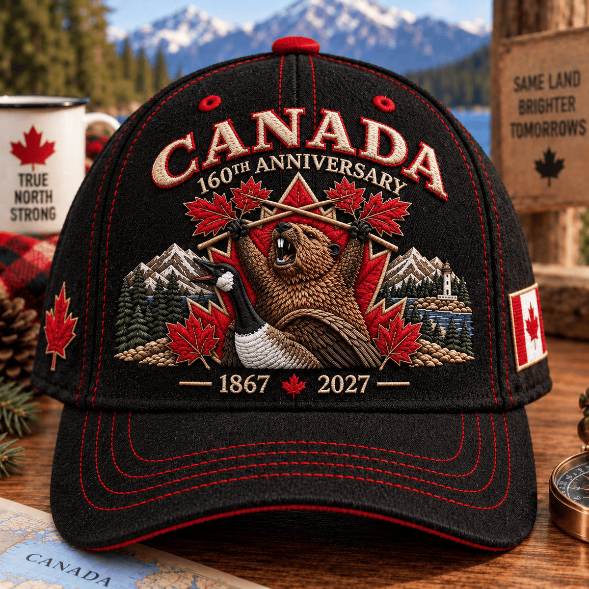 Canada 160th Anniversary 1867–2027 Heritage Embroidered Cap