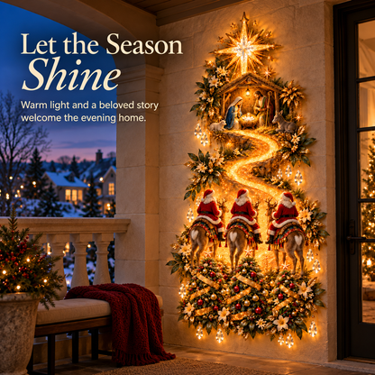 🌟 Journey to Bethlehem – Lighted Christmas Wall Sculpture 🎄