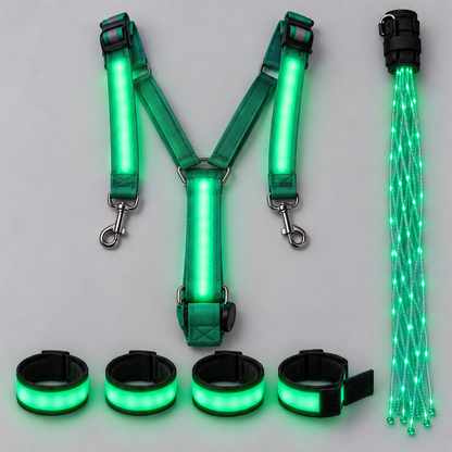 🐎Full Glow LED Horse Visibility Kit-✨Don’t Let the Dark Hide Your Horse