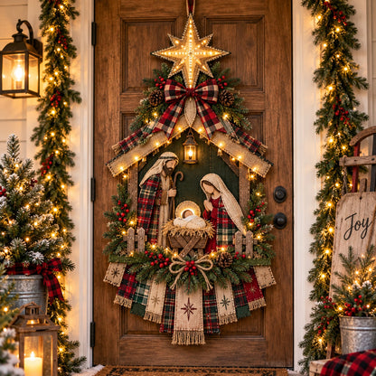✨🎅 DIY Light-Up Christmas Door Hanger Kit – 4 Festive Designs