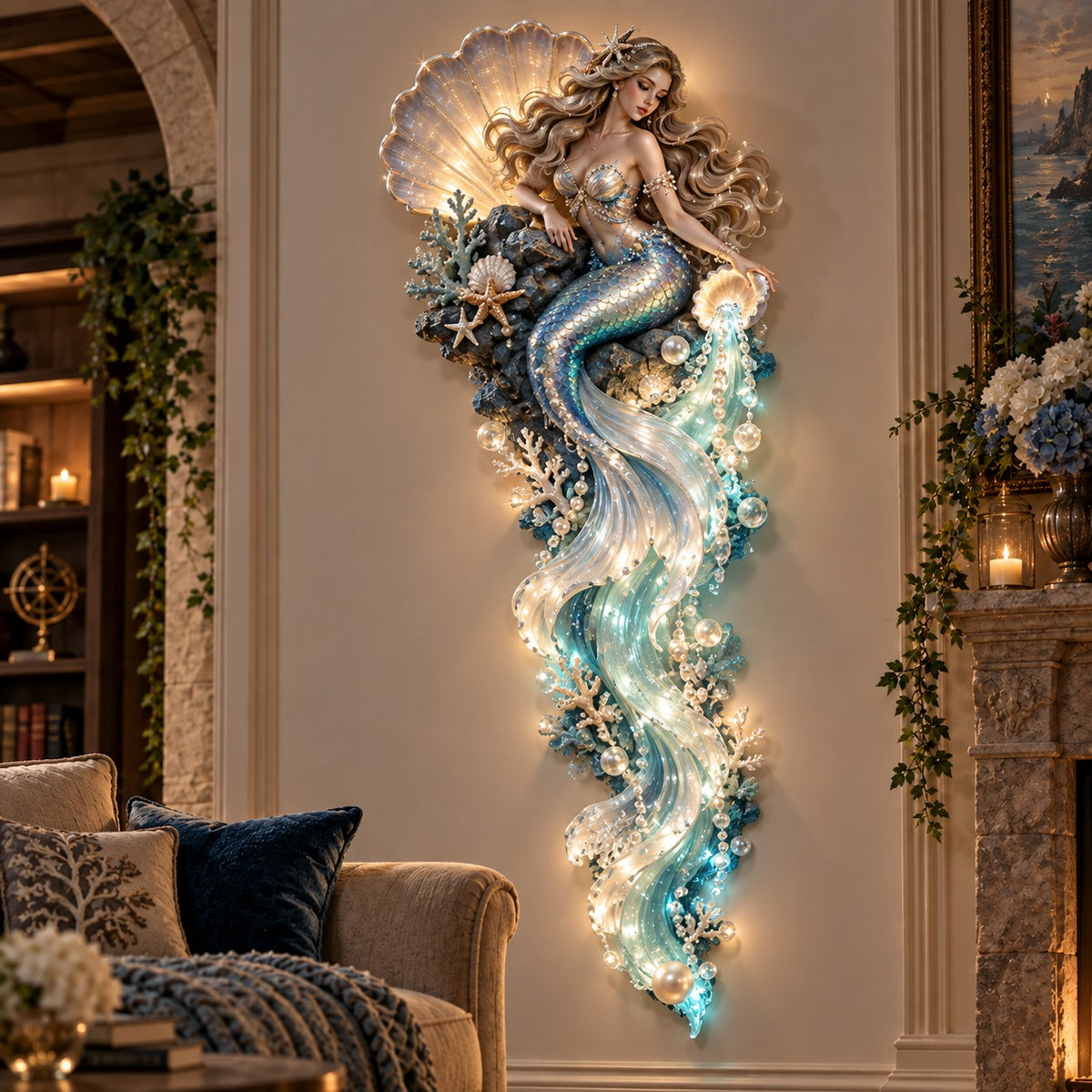 ✨Last Day 49% Off🔱👑Poseidon's Ocean Kingdom🌊Illuminated Ocean Wall Sculpture Collection