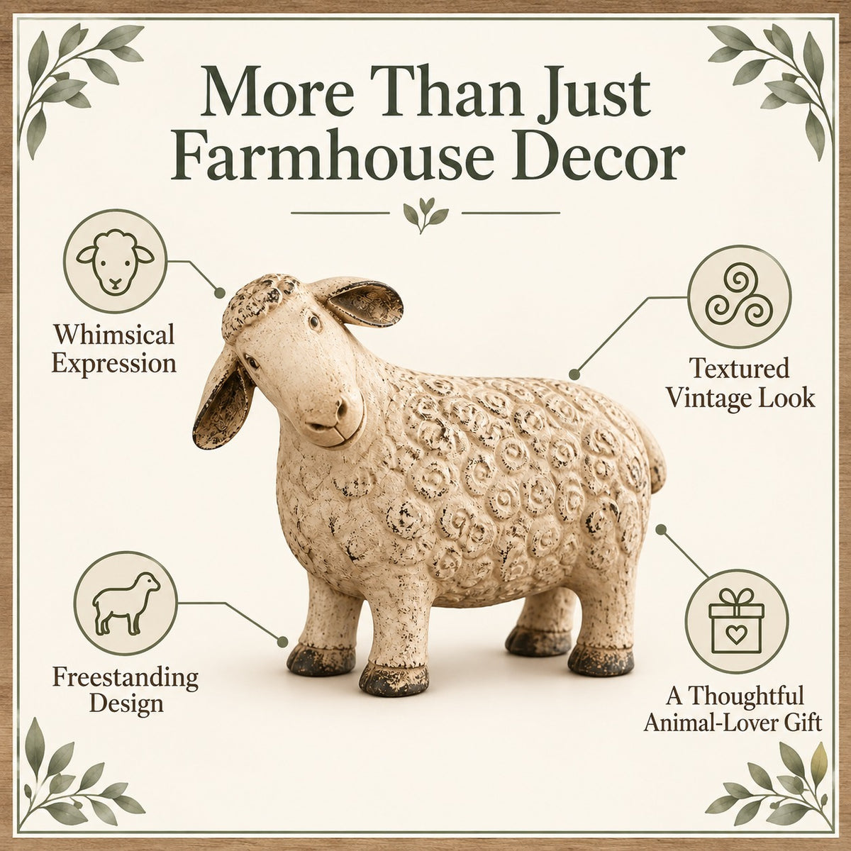 🔥😍Vintage Lamb – A Rustic Farmhouse Accent🐑