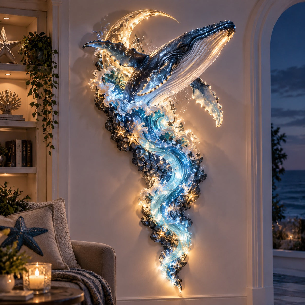 ✨Last Day 49% Off🔱👑Poseidon's Ocean Kingdom🌊Illuminated Ocean Wall Sculpture Collection
