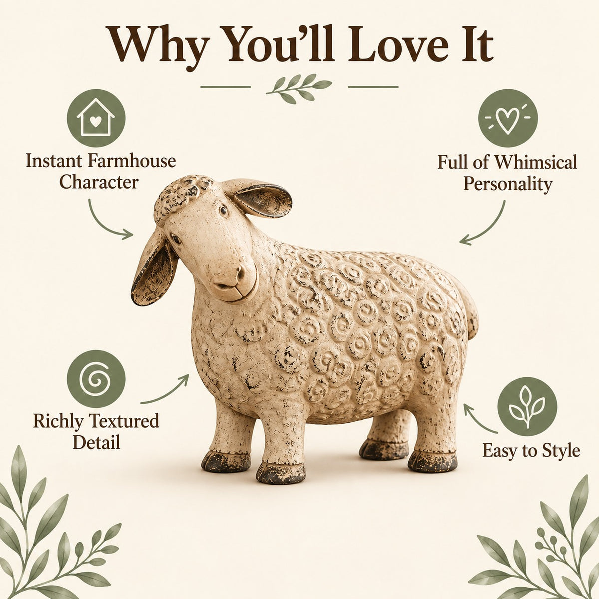 🔥😍Vintage Lamb – A Rustic Farmhouse Accent🐑