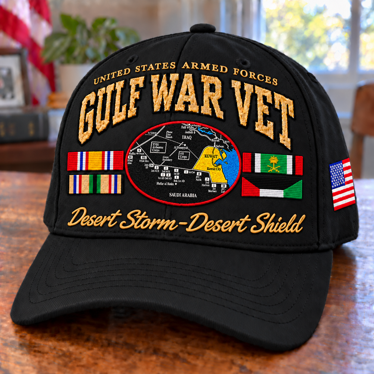 🇺🇸 Gulf War Veteran Tribute Cap — Desert Storm & Desert Shield