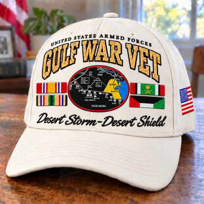 🇺🇸 Gulf War Veteran Tribute Cap — Desert Storm & Desert Shield