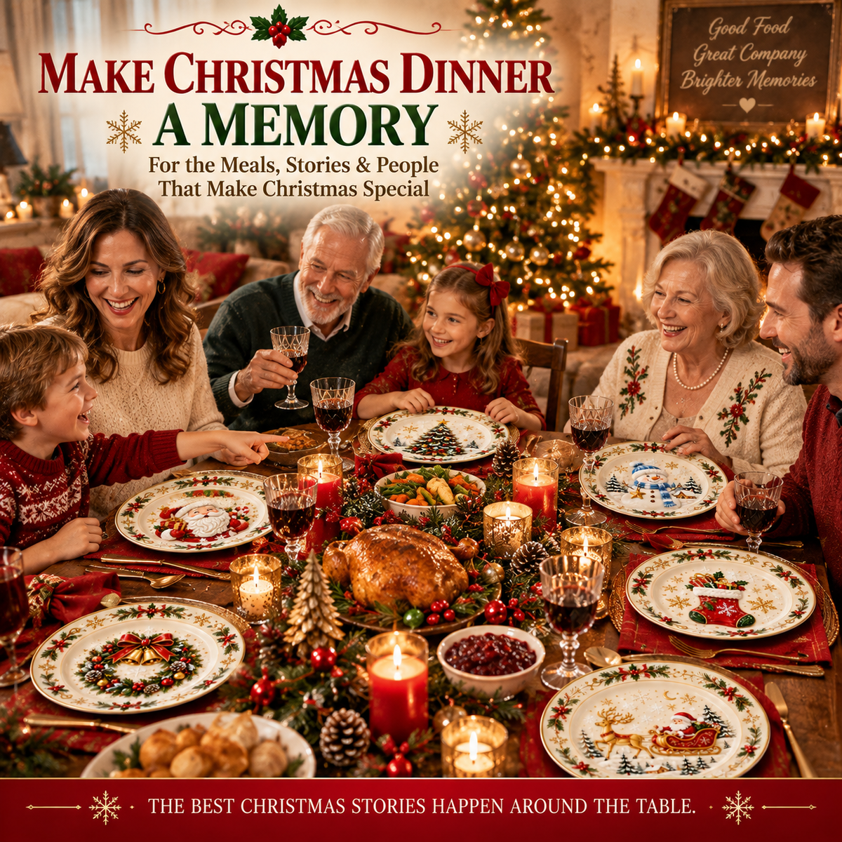 ⭐2026 USA Sale: Up to 50% OFF -🍽️Christmas Dinner Plate Collection
