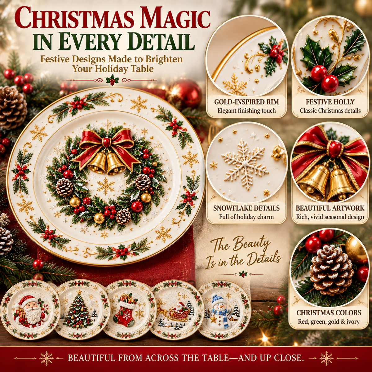 ⭐2026 USA Sale: Up to 50% OFF -🍽️Christmas Dinner Plate Collection