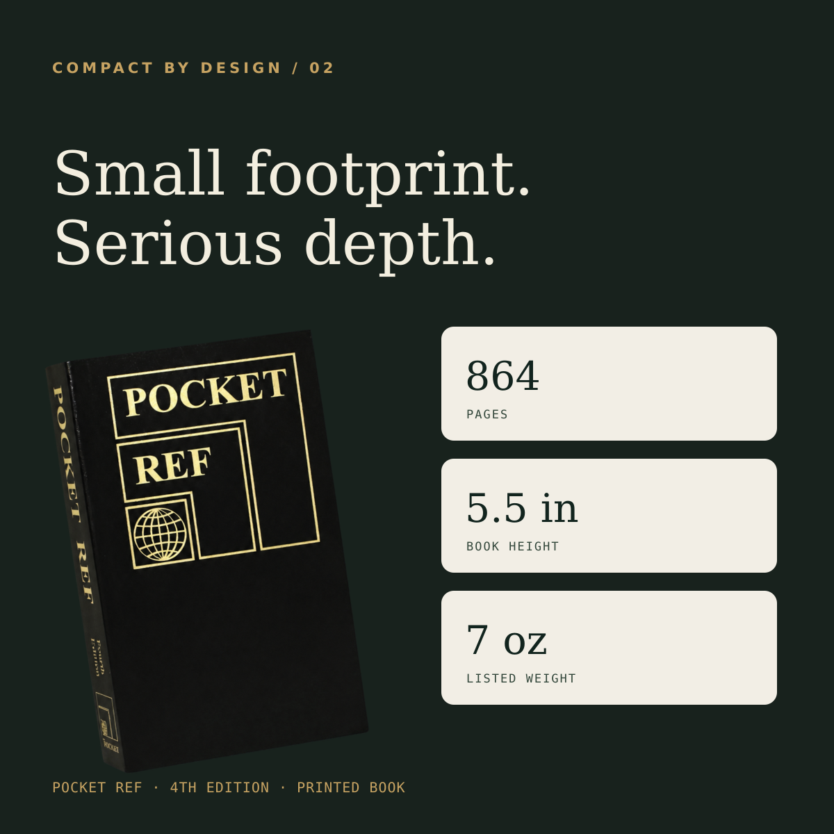 Pocket Ref 4th Edition 864-page portable format
